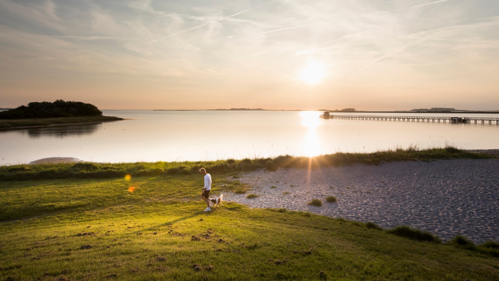 Naturpark Nakskov Fjord Hestehoved ved solnedgang
