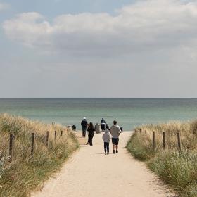 Marielyst  beach path sandy summer 